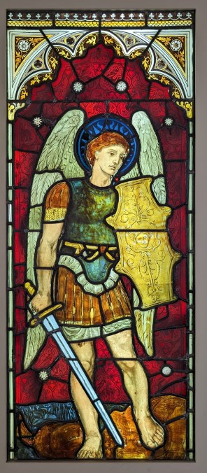 성 미카엘 대천사_by Harry Ellis Wooldridge_photo by The wub_in the Stained Glass Museum of the Ely Cathedral in Ely_England UK.jpg